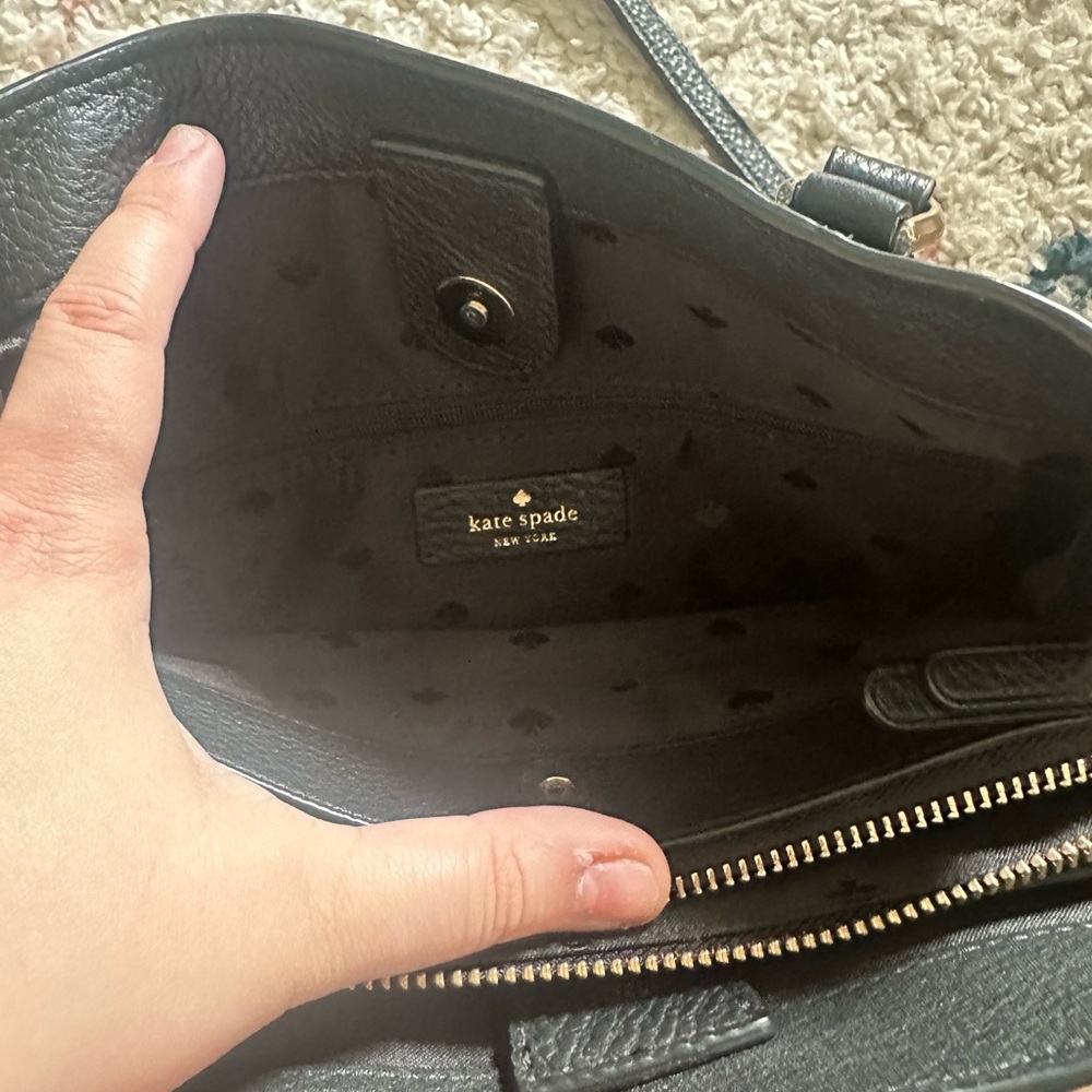Kate Spade Small Jackson Triple Compartment Satchel Crossbody Bag in Black - Picture 8 of 9